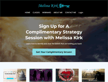Tablet Screenshot of melissakirk.com
